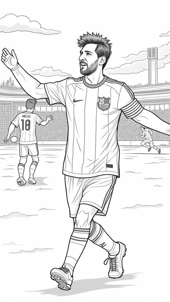 coloring pages of messi